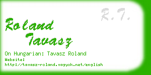 roland tavasz business card